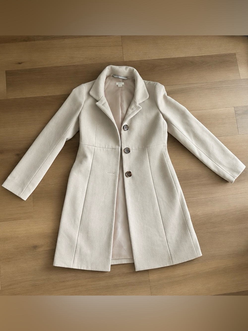 J.Crew Ivory Cream Tailored Coat Size 4 | Classic Longline Jacket